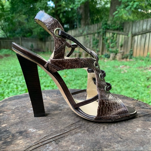 NWOB Jimmy Choo 081 Evita Exotic Gallus sandals - Picture 9 of 16